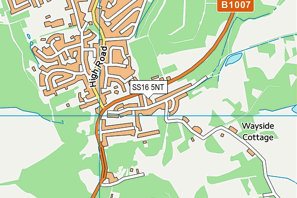 SS16 5NT map - OS VectorMap District (Ordnance Survey)