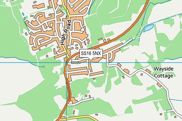 SS16 5NX map - OS VectorMap District (Ordnance Survey)