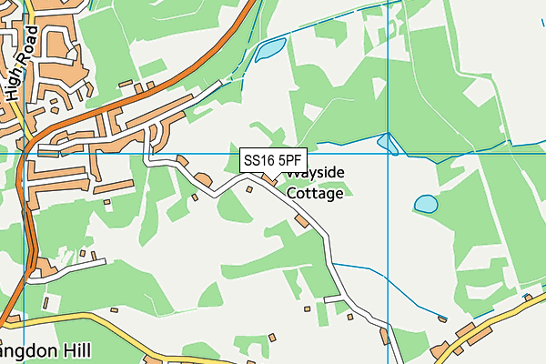 SS16 5PF map - OS VectorMap District (Ordnance Survey)