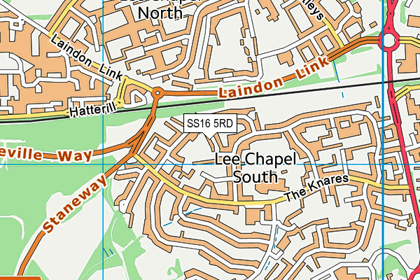 SS16 5RD map - OS VectorMap District (Ordnance Survey)