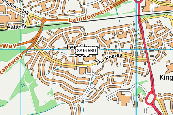 Lee Chapel Primary School map (SS16 5RU) - OS VectorMap District (Ordnance Survey)