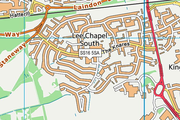 SS16 5SA map - OS VectorMap District (Ordnance Survey)