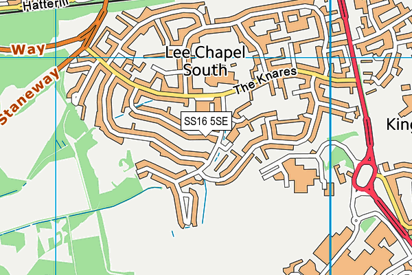 SS16 5SE map - OS VectorMap District (Ordnance Survey)
