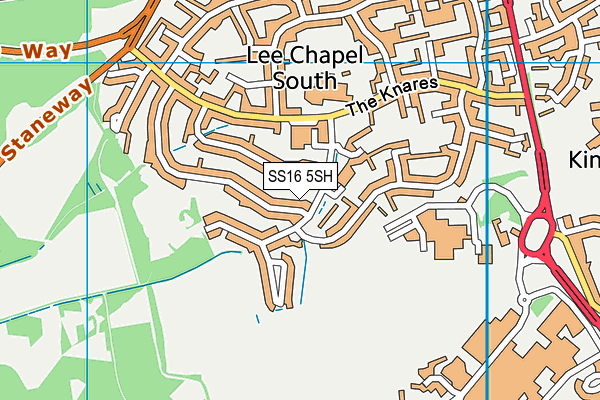 SS16 5SH map - OS VectorMap District (Ordnance Survey)