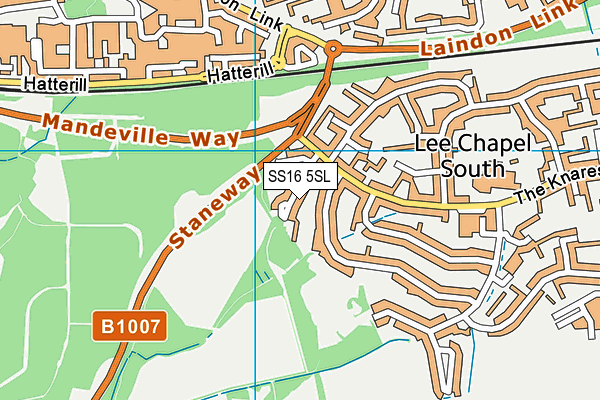 SS16 5SL map - OS VectorMap District (Ordnance Survey)