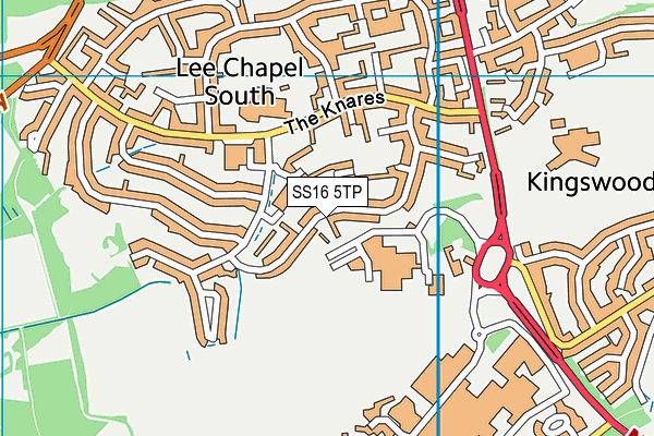 SS16 5TP map - OS VectorMap District (Ordnance Survey)