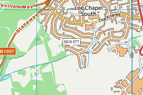 SS16 5TT map - OS VectorMap District (Ordnance Survey)