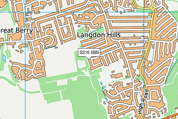 SS16 6BN map - OS VectorMap District (Ordnance Survey)