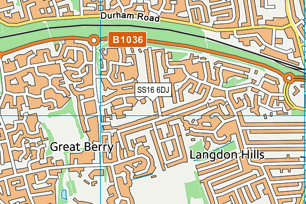 SS16 6DJ map - OS VectorMap District (Ordnance Survey)