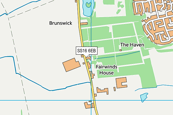 SS16 6EB map - OS VectorMap District (Ordnance Survey)