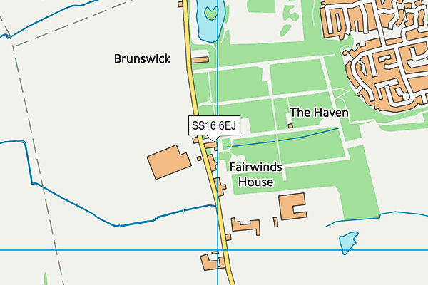 SS16 6EJ map - OS VectorMap District (Ordnance Survey)