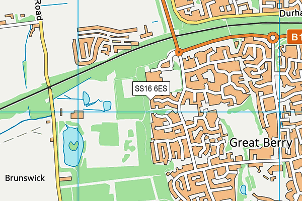 SS16 6ES map - OS VectorMap District (Ordnance Survey)