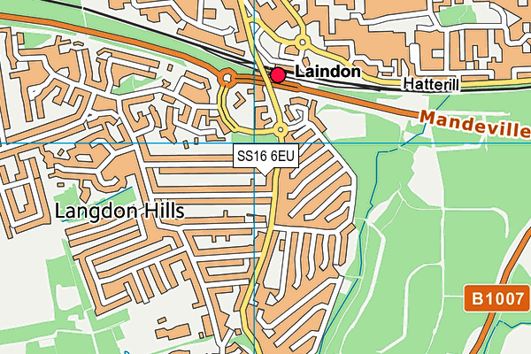 SS16 6EU map - OS VectorMap District (Ordnance Survey)