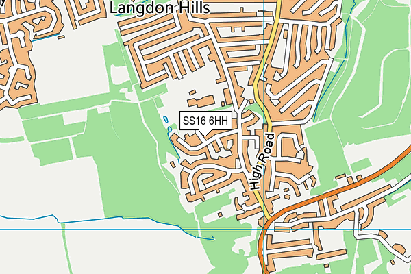 SS16 6HH map - OS VectorMap District (Ordnance Survey)