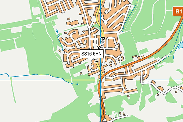 SS16 6HN map - OS VectorMap District (Ordnance Survey)