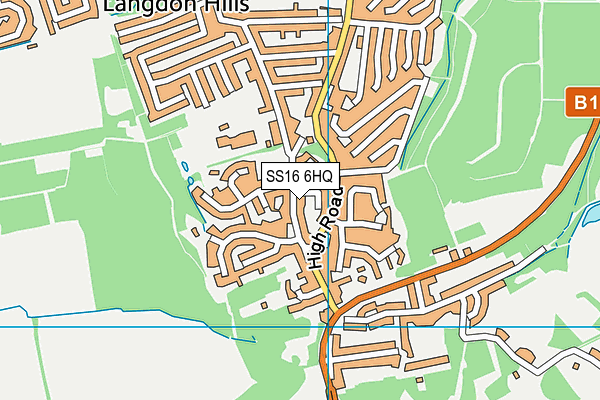 SS16 6HQ map - OS VectorMap District (Ordnance Survey)