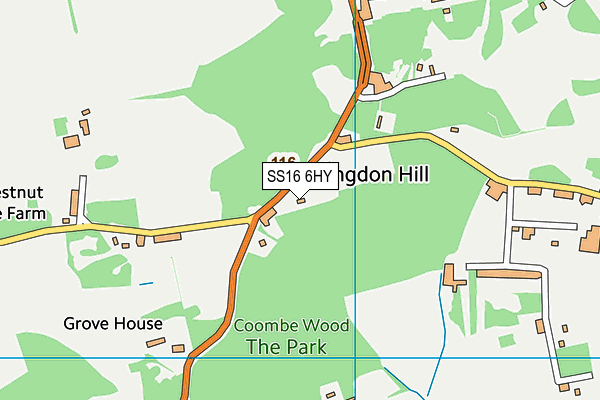 SS16 6HY map - OS VectorMap District (Ordnance Survey)