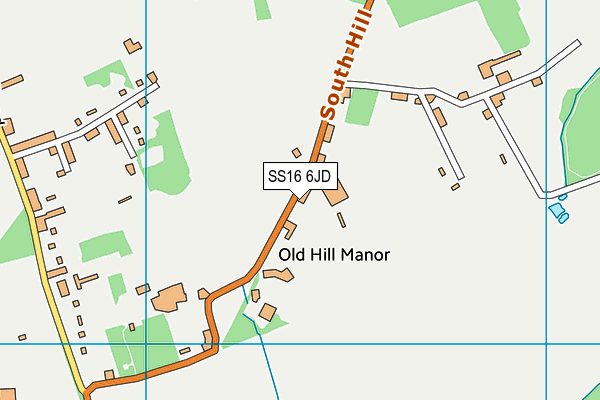 SS16 6JD map - OS VectorMap District (Ordnance Survey)