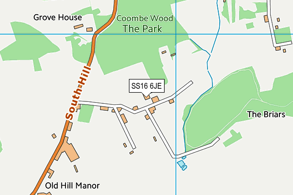 SS16 6JE map - OS VectorMap District (Ordnance Survey)