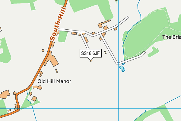 SS16 6JF map - OS VectorMap District (Ordnance Survey)