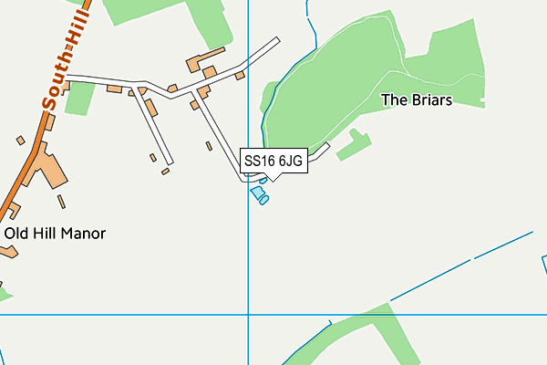 SS16 6JG map - OS VectorMap District (Ordnance Survey)