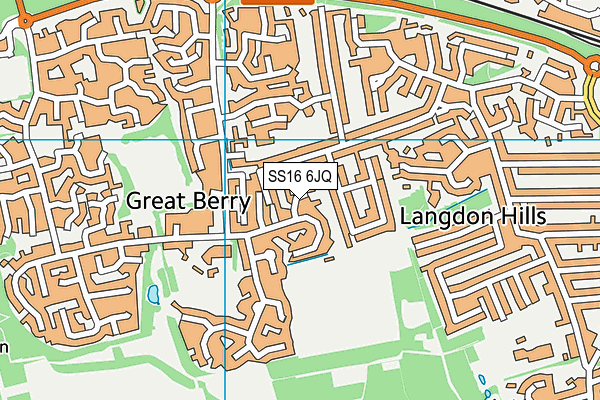 SS16 6JQ map - OS VectorMap District (Ordnance Survey)