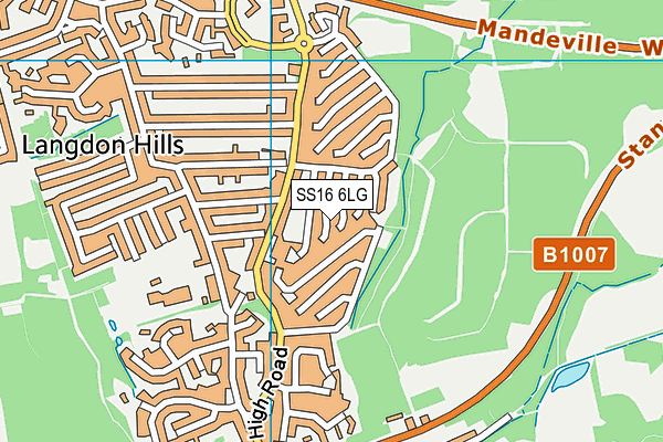 SS16 6LG map - OS VectorMap District (Ordnance Survey)