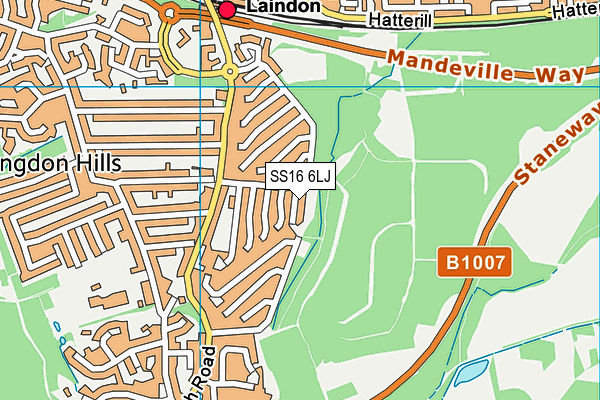 SS16 6LJ map - OS VectorMap District (Ordnance Survey)