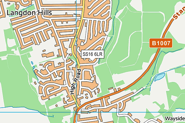 SS16 6LR map - OS VectorMap District (Ordnance Survey)