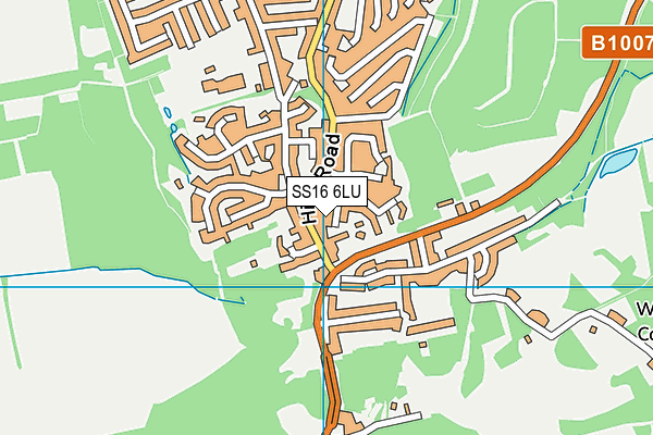SS16 6LU map - OS VectorMap District (Ordnance Survey)