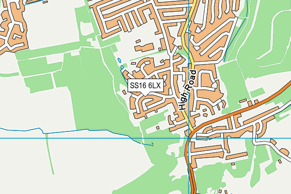 SS16 6LX map - OS VectorMap District (Ordnance Survey)