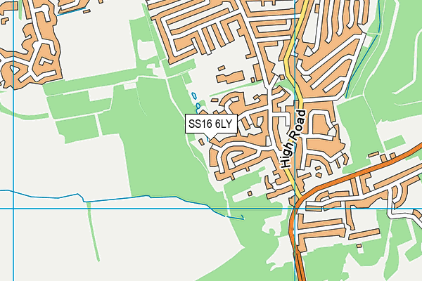 SS16 6LY map - OS VectorMap District (Ordnance Survey)