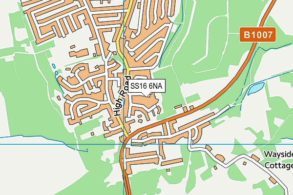 SS16 6NA map - OS VectorMap District (Ordnance Survey)