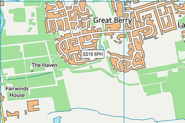 SS16 6PH map - OS VectorMap District (Ordnance Survey)