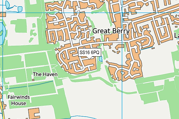 SS16 6PQ map - OS VectorMap District (Ordnance Survey)