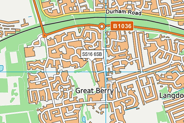 SS16 6SB map - OS VectorMap District (Ordnance Survey)