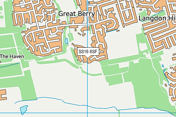 SS16 6SF map - OS VectorMap District (Ordnance Survey)