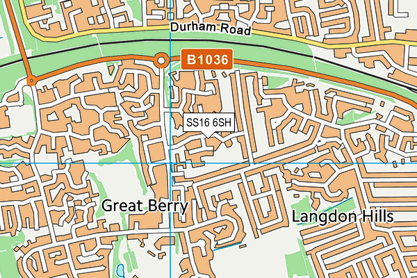 SS16 6SH map - OS VectorMap District (Ordnance Survey)