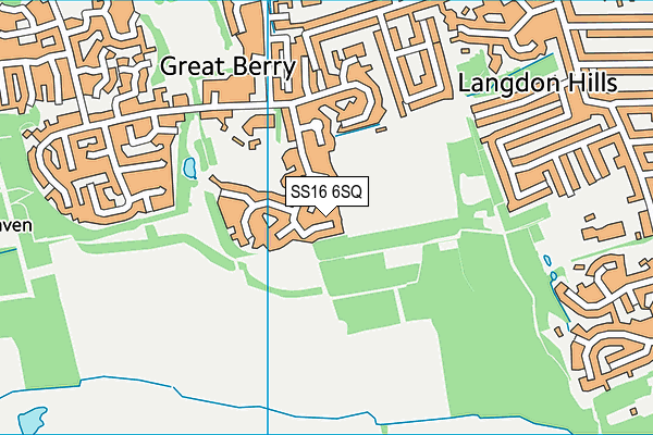 SS16 6SQ map - OS VectorMap District (Ordnance Survey)