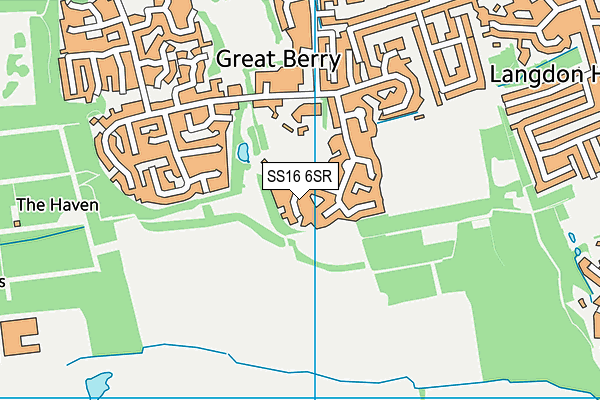 SS16 6SR map - OS VectorMap District (Ordnance Survey)