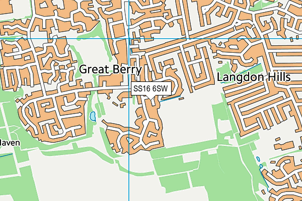 SS16 6SW map - OS VectorMap District (Ordnance Survey)