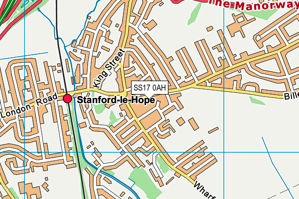 SS17 0AH map - OS VectorMap District (Ordnance Survey)