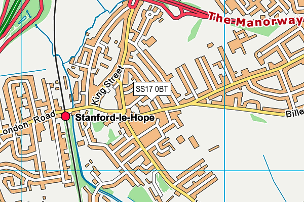 SS17 0BT map - OS VectorMap District (Ordnance Survey)