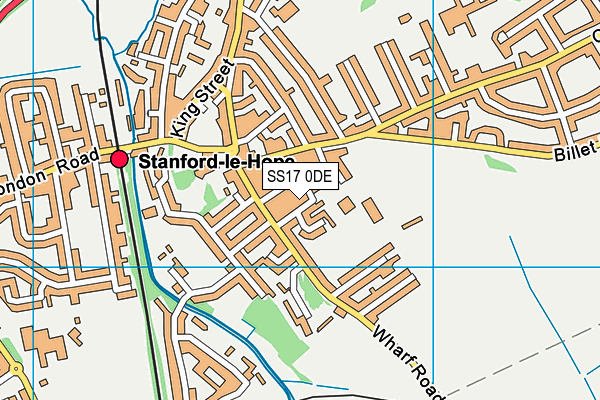 SS17 0DE map - OS VectorMap District (Ordnance Survey)