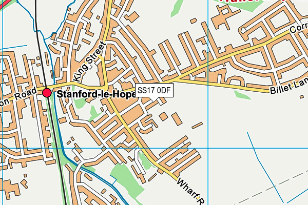 SS17 0DF map - OS VectorMap District (Ordnance Survey)