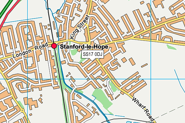 SS17 0DJ map - OS VectorMap District (Ordnance Survey)