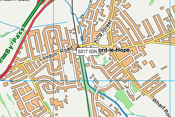 SS17 0DN map - OS VectorMap District (Ordnance Survey)