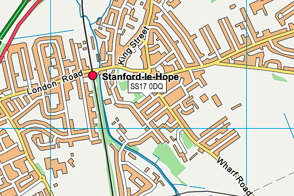 SS17 0DQ map - OS VectorMap District (Ordnance Survey)