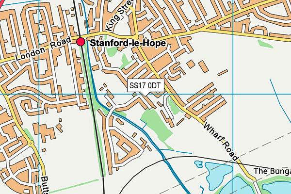 SS17 0DT map - OS VectorMap District (Ordnance Survey)