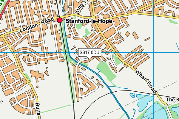 SS17 0DU map - OS VectorMap District (Ordnance Survey)